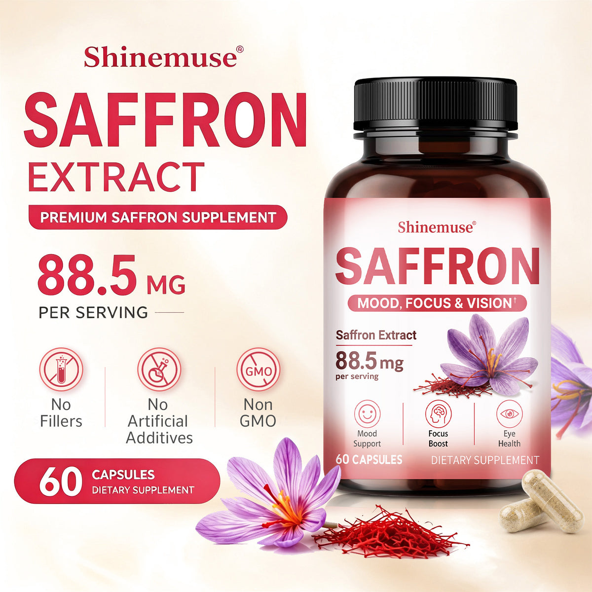 Shinemuse® Saffron Mood + Focus Complex