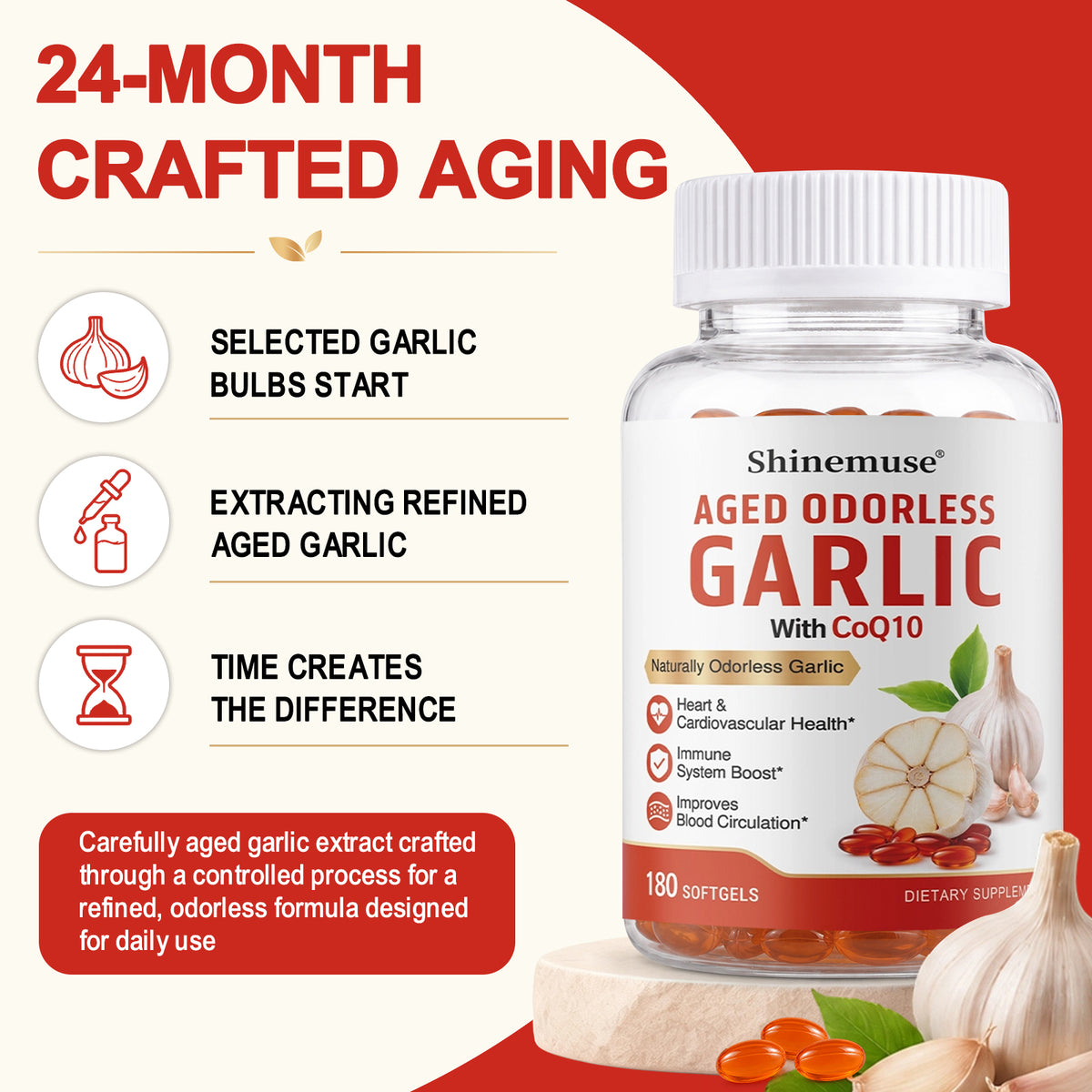 Shinemuse® Aged Garlic + CoQ10 Complex