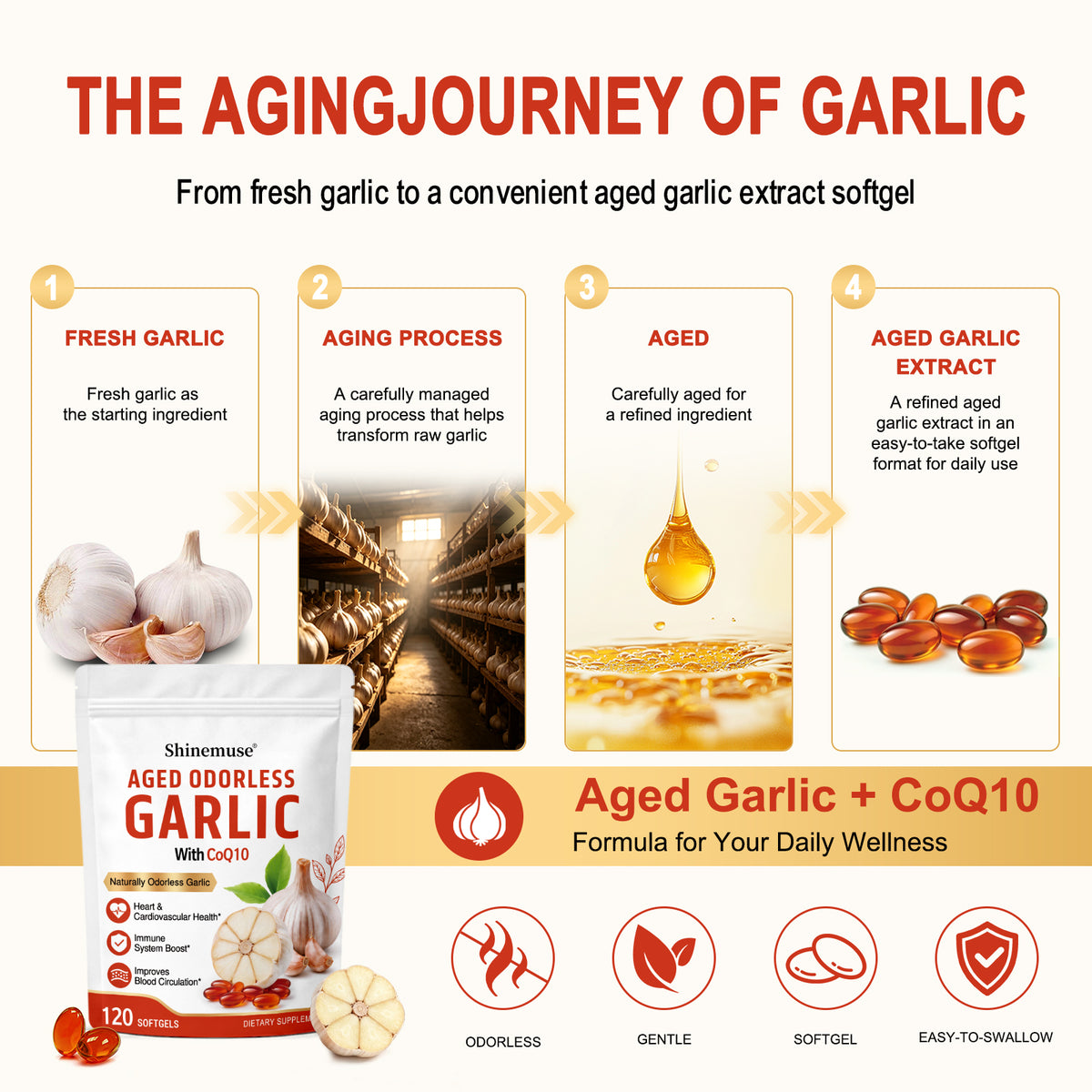 Shinemuse® Aged Garlic Wellness Formula