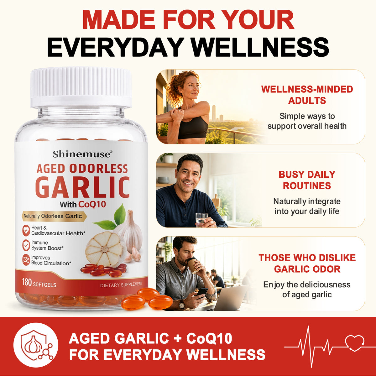 Shinemuse® Aged Garlic + CoQ10 Complex