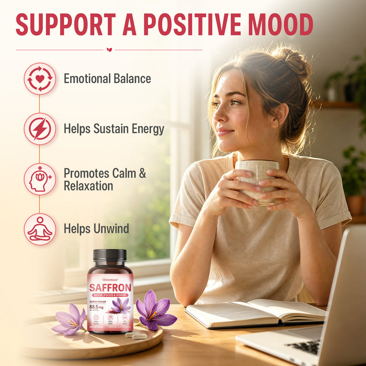 Shinemuse® Saffron Mood + Focus Complex